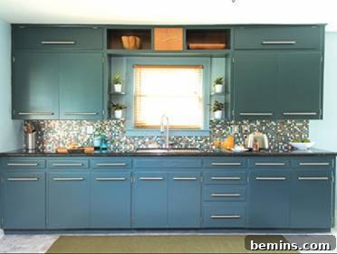 Painting Kitchen Cabinets: A DIY Guide to a Fresh Look 3 Kitchen cabinets after painting
