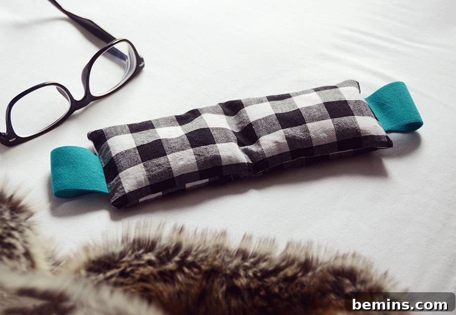 Lavender eye pillow for relaxation and sleep