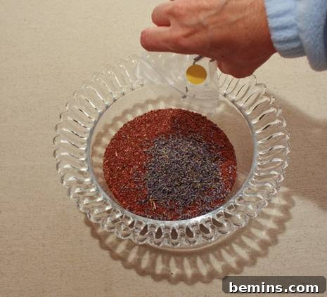 Flaxseed and dried lavender