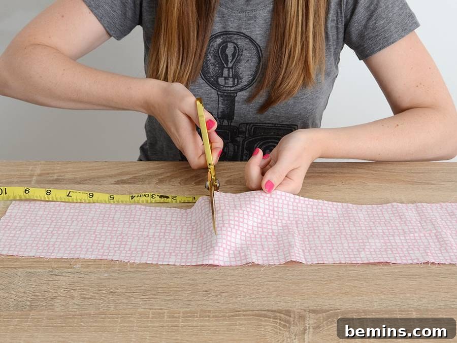 DIY Aromatherapy Eye Pillow | Step 1 - Cutting Fabric