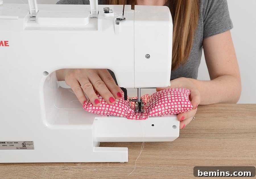 DIY Aromatherapy Eye Pillow | Step 6 - Creating Channels