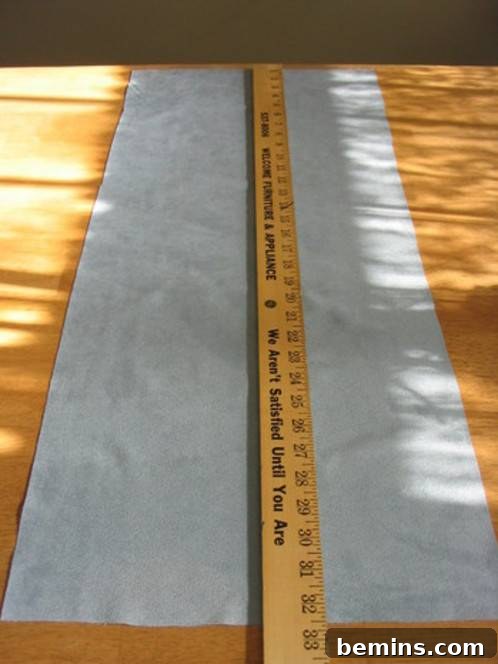 A measuring scale with a cloth spread on the table