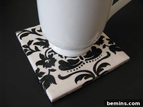 Finished Decorative Tile Coaster