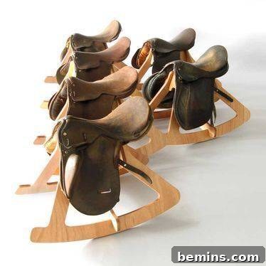 The Giddyup Rocking Stool - Side View