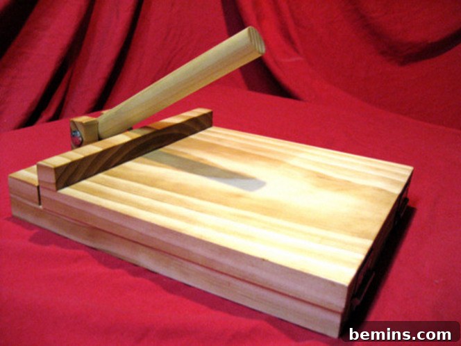 Homemade tortilla press