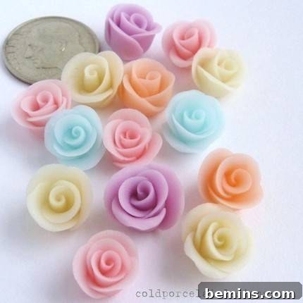 Cute and Colorful cold porcelain jewelry pieces displayed together, showcasing the versatility of the medium.