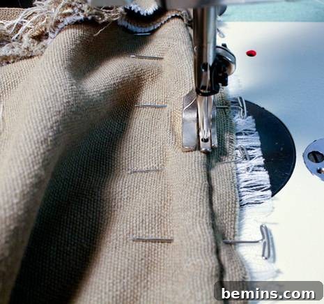 Close-up of the repaired seam