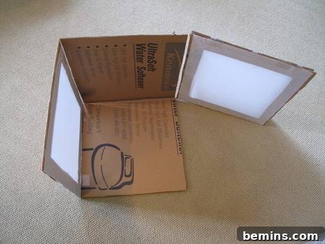 Creating a Budget-Friendly Foldable Light Box 11 Folding the light box - step 1