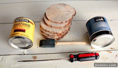 Rustic Branch Coasters 4 Essential tools and materials for crafting wood slice coasters