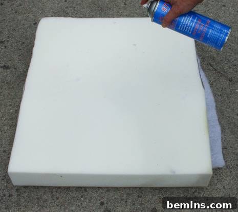 Securing Batting with Adhesive