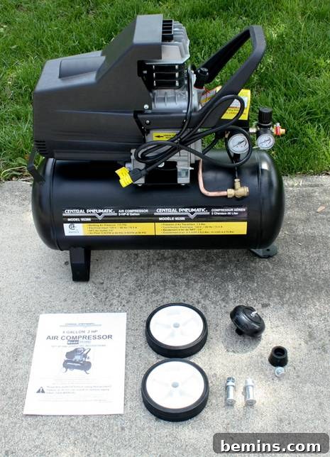 Setting Up Your Air Compressor for Optimal Tool Performance 5 Attaching Rubber Stopper to Air Compressor