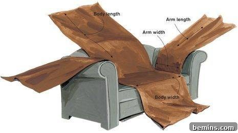 How to DIY a Custom Sofa Cover 3 Measuring sofa dimensions for DIY sofa wrap project
