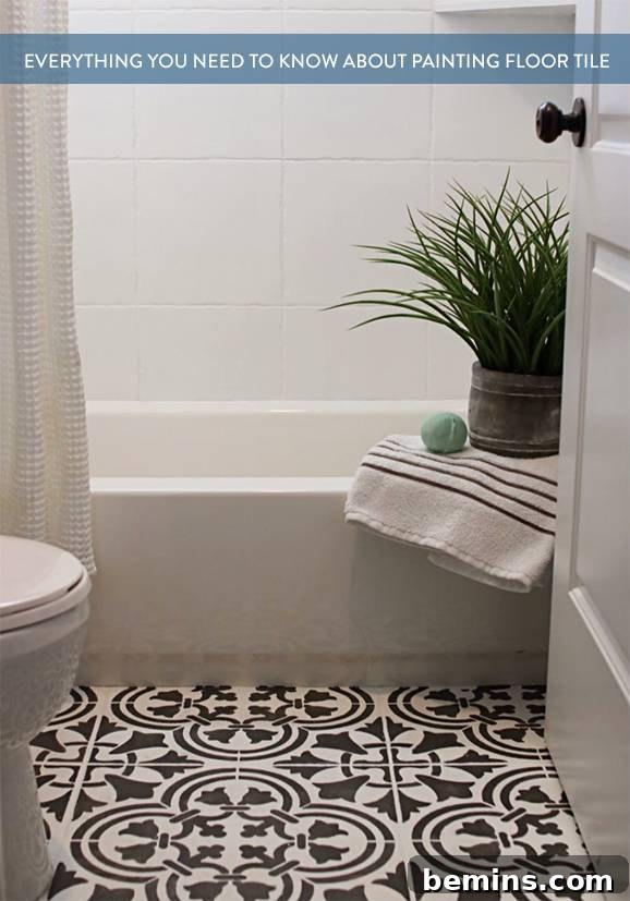 Share this post on Pinterest! Floor tile paint instructions.