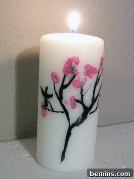 Crayon Batiked Candle