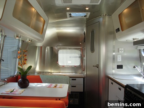 Upgraded mobile home interior with modern furnishings
