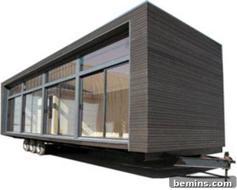 A large compartment with windows on one side