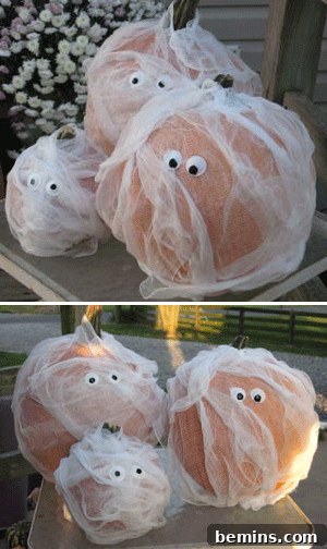 Creative Pumpkin Decorating Ideas: No Carving Required 11 Mummy Pumpkins