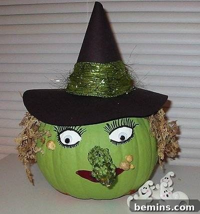 Creative Pumpkin Decorating Ideas: No Carving Required 12 Witch Painted Pumpkin