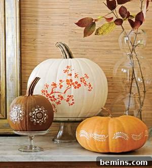 Creative Pumpkin Decorating Ideas: No Carving Required 5 Stenciled Pumpkin