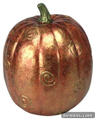 Creative Pumpkin Decorating Ideas: No Carving Required 6 Glam Swirl Painted Pumpkin