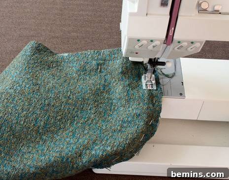 Turn Old Towels into a Cozy Body Pillow 10 Pinning the tube to the ends