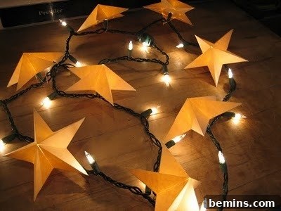 Starry Manila Skies 2 DIY Star Lights Made from Manila Envelopes
