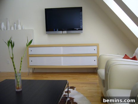 DIY modern credenza using Ikea Lack shelves