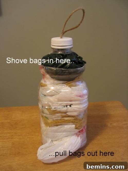 Plastic bottle used as a sock keeper, demonstrating its versatility as a storage solution