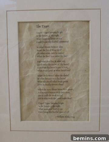 A framed love poem on aged paper, a timeless and romantic gift.
