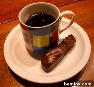 Delicious double chocolate biscotti, a homemade treat for Valentine's Day.