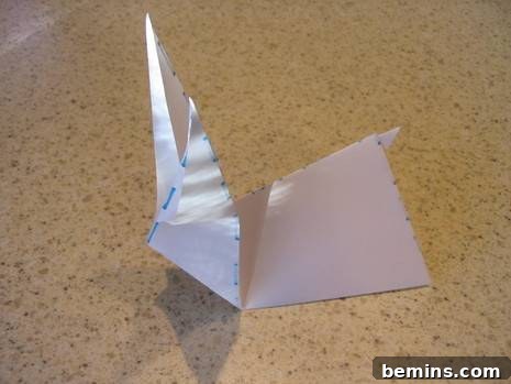 Completed origami rabbit