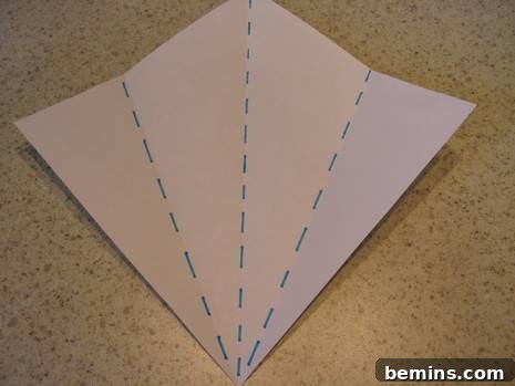 Fold sides to the center