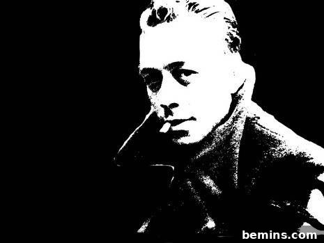 A monochromatic threshold representation of a man smoking a cigarette, illustrating the effective conversion of an image to pure black and white for intricate stencil design.