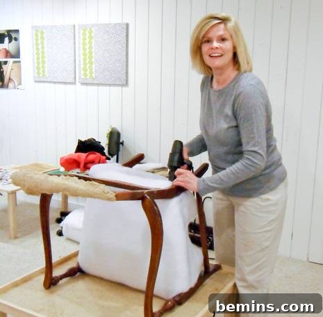 Upholstery Project: Sister's Chair Transformation 6 Fabric Selection: Choosing the Perfect Material to Complement the Chair's Style