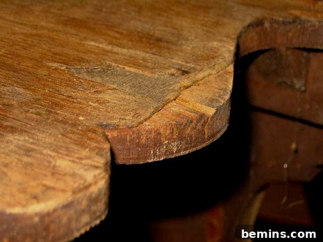 Damaged Wood Veneer Before Repair
