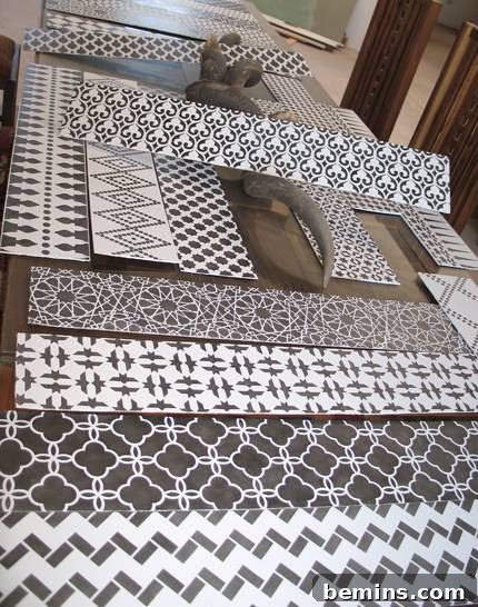 Elevate Your Space: Moroccan Stencil Design Ideas 3 Moroccan Steps Design