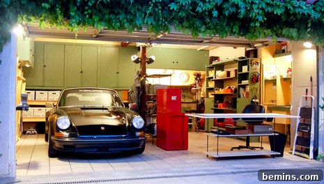 Transform your garage with budget-friendly repurposed kitchen cabinets
