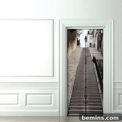 Creative 3D Door Sticker Idea