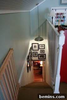 Close-up of the Attic Stair Makeover Detailing the New Design