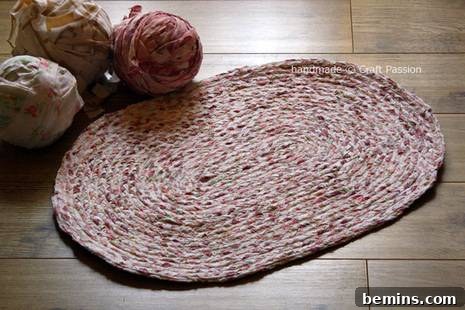Making a Rag Rug Without Any Sewing 3 Recycle Braided Rag Rug