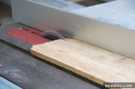Ripping the Boards with a Table Saw