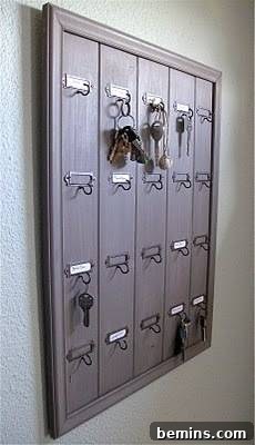 Hotel Key Card Holder DIY 3 Keys hanging on a DIY hotel key rack - organized and stylish