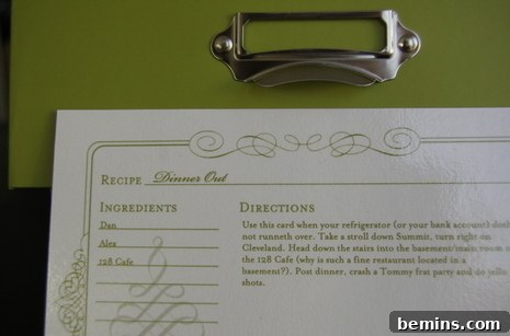 Personalized Recipe Box Wedding Gift