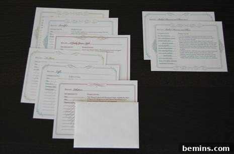 DIY Recipe Cards for Activities