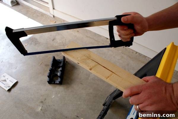 How to Upcycle a Vintage Flag into Stunning Wall Decor 4 Cutting the Wood