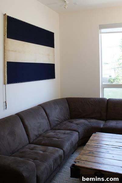 How to Upcycle a Vintage Flag into Stunning Wall Decor 9 Finished Flag Art