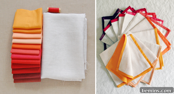 Linen Thanksgiving Napkins Project