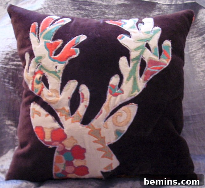 Handmade Deer Head Pillow