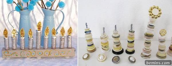 Glittery Hannukah Menorah
