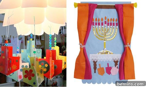 Paper Dreidel Wall Hanging